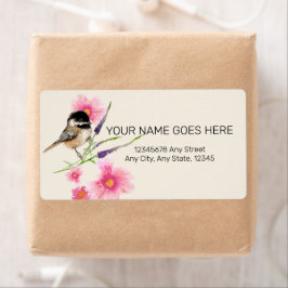 Chickadee Black Capped Art Label