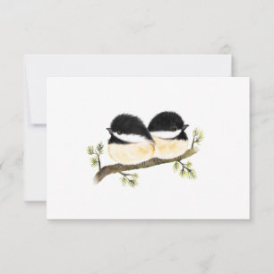 Chickadee Blank Notecards Dankeskarte