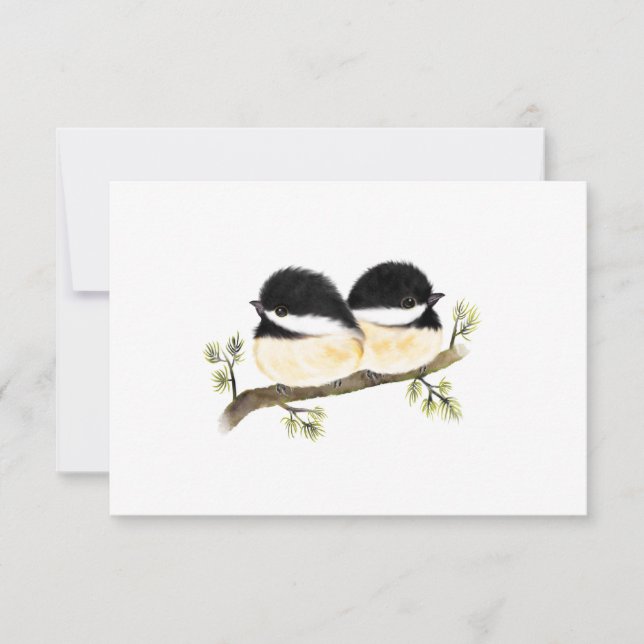 Chickadee Blank Notecards Dankeskarte (Vorderseite)