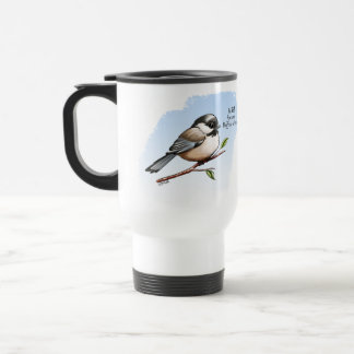 CHICKADEE BUFFALO WINGS von Jeff Willis Art Reisebecher