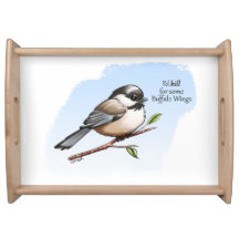 CHICKADEE BUFFALO WINGS von Jeff Willis Art
