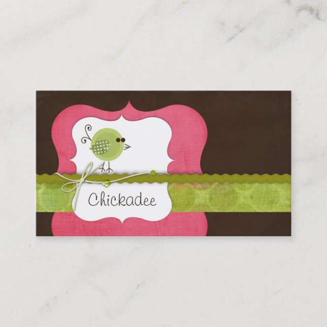 Chickadee Business Cards Visitenkarte (Vorderseite)