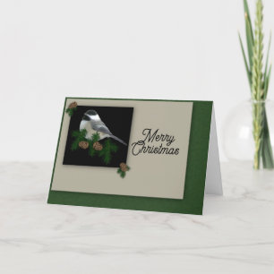 Chickadee Christmas Card Feiertagskarte