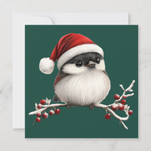Chickadee Christmas Grußkarte Feiertagskarte
