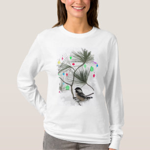 Chickadee Christmas Tree T-Shirt