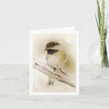 Chickadee Faltkarte