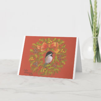 Chickadee-Feiertags-Gruß-Karte Feiertagskarte
