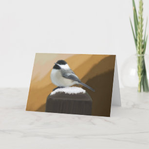Chickadee Geburtstagskarte (Großes Print) Karte