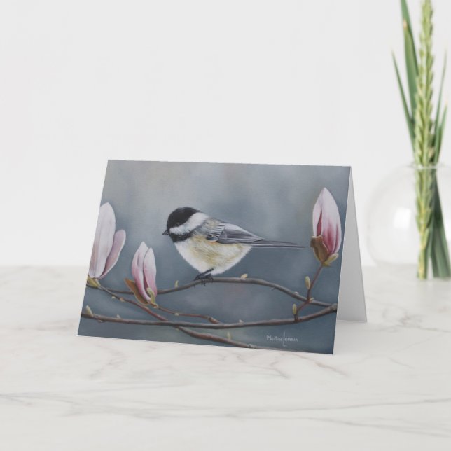 Chickadee-Gruß-Karte Karte (Vorderseite)