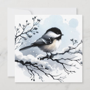 Chickadee Grußkarte Feiertagskarte