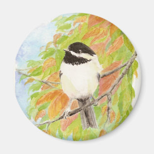 Chickadee Herbstblassfarbenmagazin Magnet