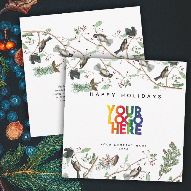 Chickadee Holiday Business Logo Weihnachten (Chickadee Holiday Business Logo Christmas)