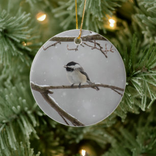 Chickadee  Keramik Ornament