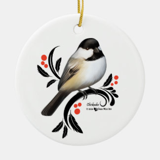 Chickadee Keramik Ornament