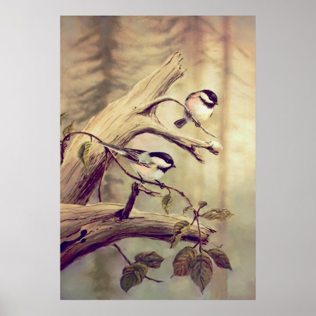 CHICKADEE - Leinwand Poster (Vorne)
