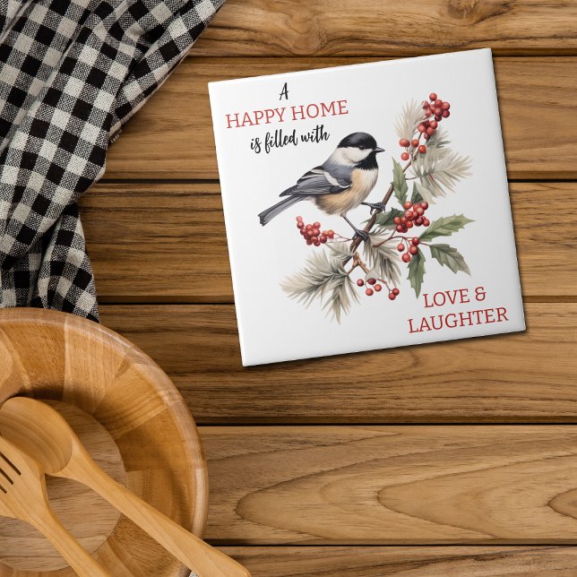 Chickadee-Liebe und Zuhause Fliese (Von Creator hochgeladen)