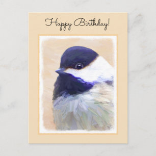 Chickadee Malerei - Original Bird Art Postkarte