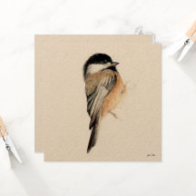 Chickadee Malerei Wasserfarbe