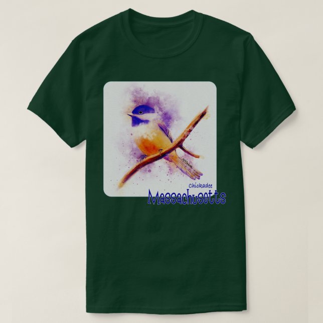 Chickadee Massachusetts Staat Bird T-Shirt (Design vorne)
