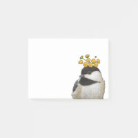 Chickadee mit Tansypost-itanmerkungen