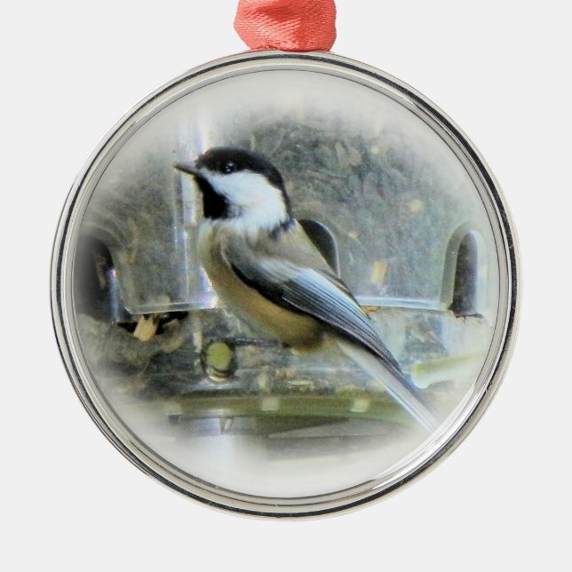 Chickadee Ornament Aus Metall (Vorne)