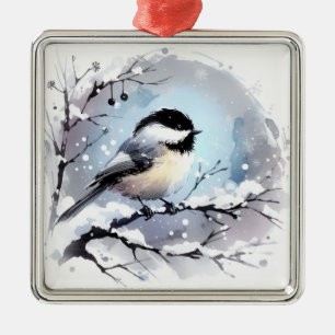 Chickadee Ornament Aus Metall