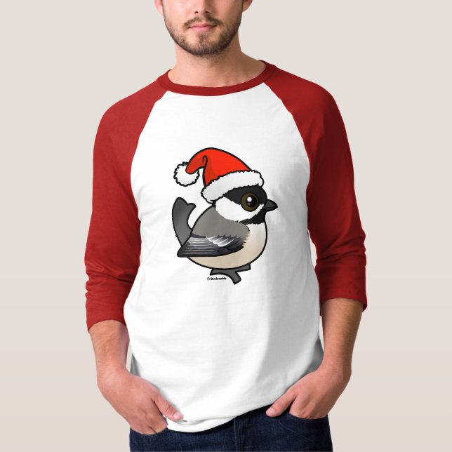 Chickadee Santa T-Shirt (Vorderseite)
