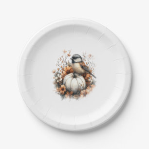 Chickadee Shirt Country Pumpkin Pappteller