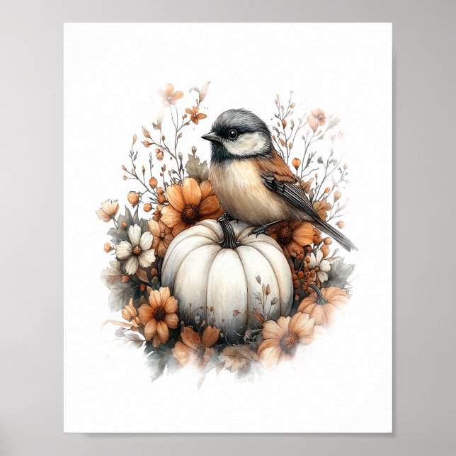 Chickadee Shirt Country Pumpkin Poster (Vorne)
