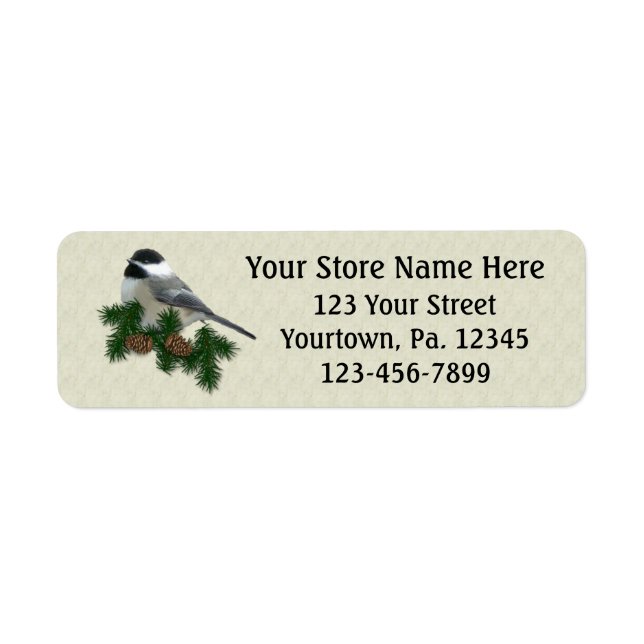 Chickadee Small Return Address Label (Vorne)