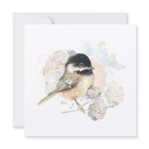 Chickadee Songbird Wassercolor