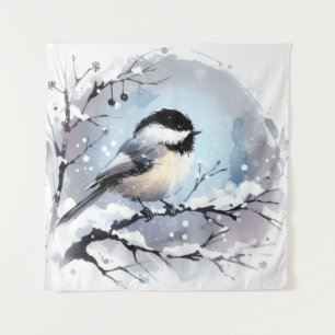 Chickadee Tapestry Wandteppich