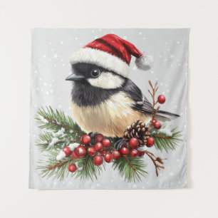 Chickadee Tapestry Wandteppich
