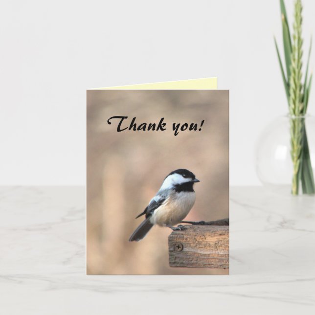 Chickadee Thank You Dankeskarte (Vorderseite)