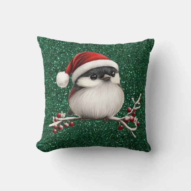 Chickadee Throw Kissen (Vorderseite)