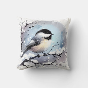 Chickadee Throw Kissen