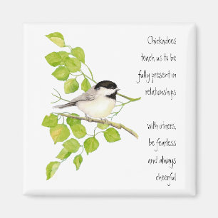Chickadee, Tiertotem, Vogel, Natur Magnet