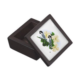 Chickadee und Dogwood-Blume Kiste