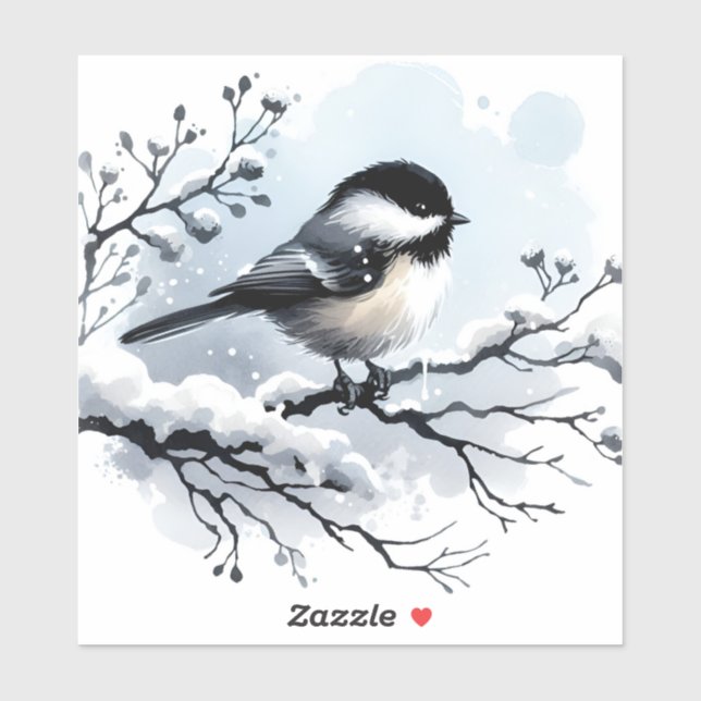 Chickadee Vinyl Sticker (Blatt)