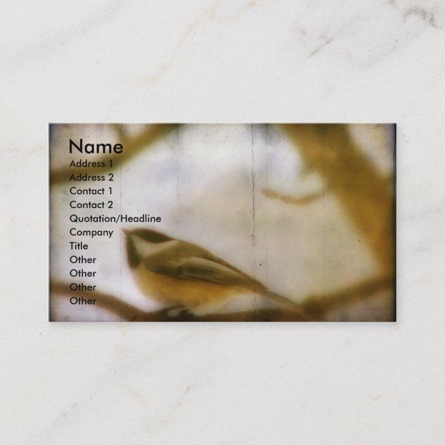 Chickadee Visitenkarte (Vorderseite)