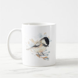 Chickadee Watercolor-Blume Kaffeetasse