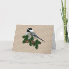 Chickadee Weihnachtskarte Feiertagskarte