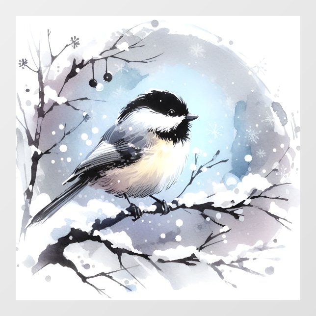 Chickadee Window Cloning Fensteraufkleber (Blatt)