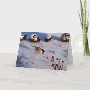 Chickadee Winter Card Karte