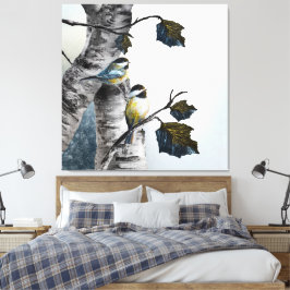 Chickadees [Design 2] 40" x 40" Leinwanddruck