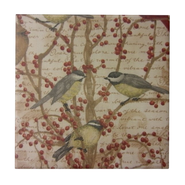 Chickadees Fliese (Vorderseite)