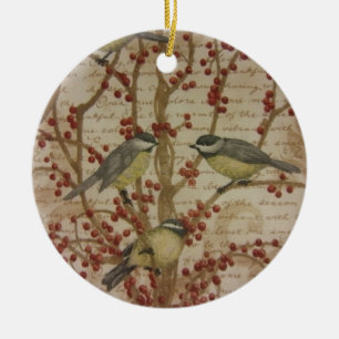 Chickadees Keramikornament