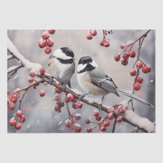 Chickadees Seidenpapier (Vorderseite)