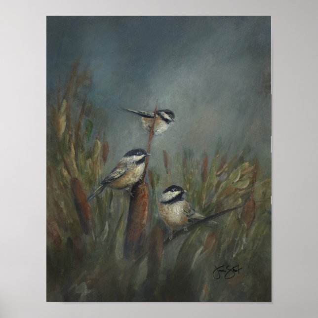 Chickadees Teich Poster (Vorne)