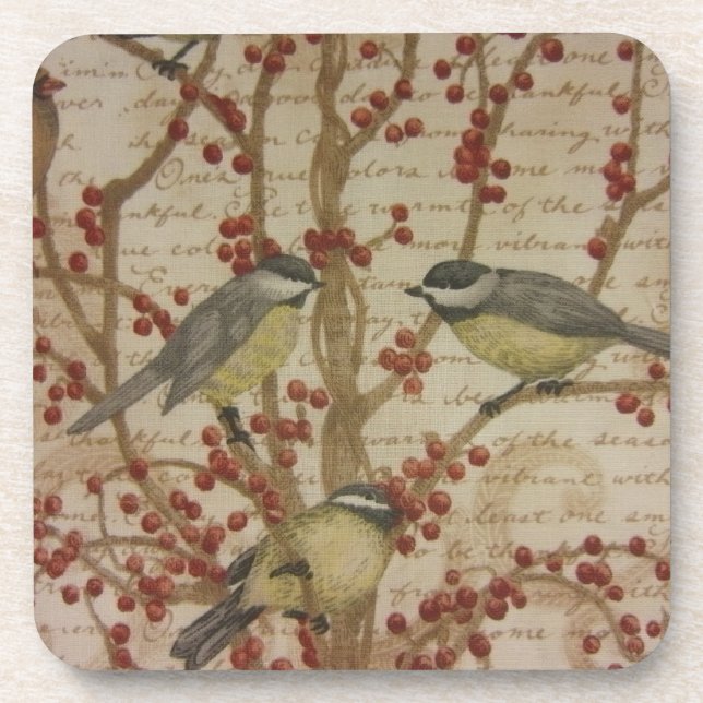 Chickadees Untersetzer (Vorderseite)